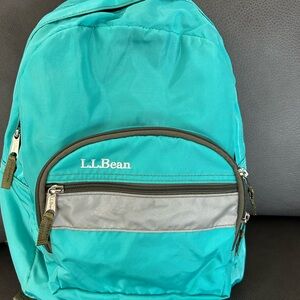 L.L. Bean Teal and Gray Backpack